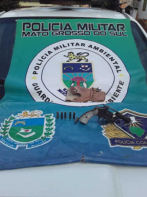 Estudante de Anastácio é preso em flagrante pela PMA com revólver e munições