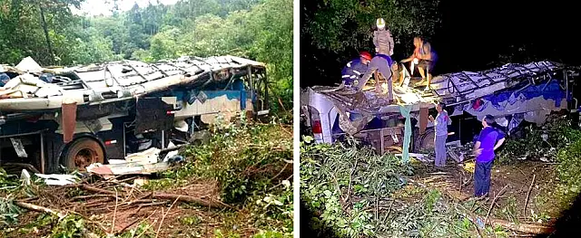 Ônibus que saiu do MS caiu no Paraná estava irregular