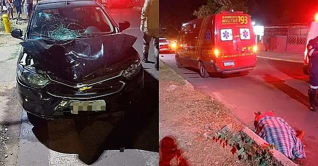 Homem morre atropelado e motorista foge a pé após abandonar carro em Corumbá