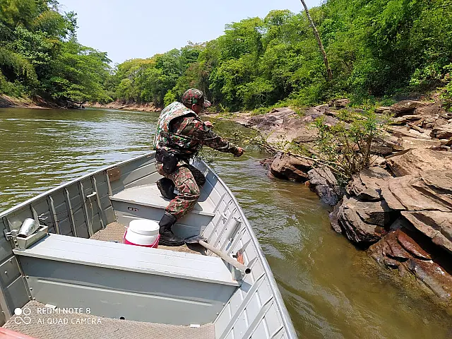 Operação contra pesca predatória flagra 45 anzóis de galho no Miranda