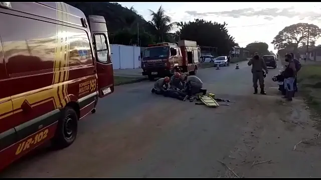 Queda acidental de moto mobiliza corpo de Bombeiros em Corumbá