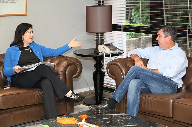 Riedel recebe ministra Simone Tebet para discutir avanços da Rota Bioceânica