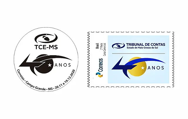 Selo homenageia 40 anos do TCE-MS