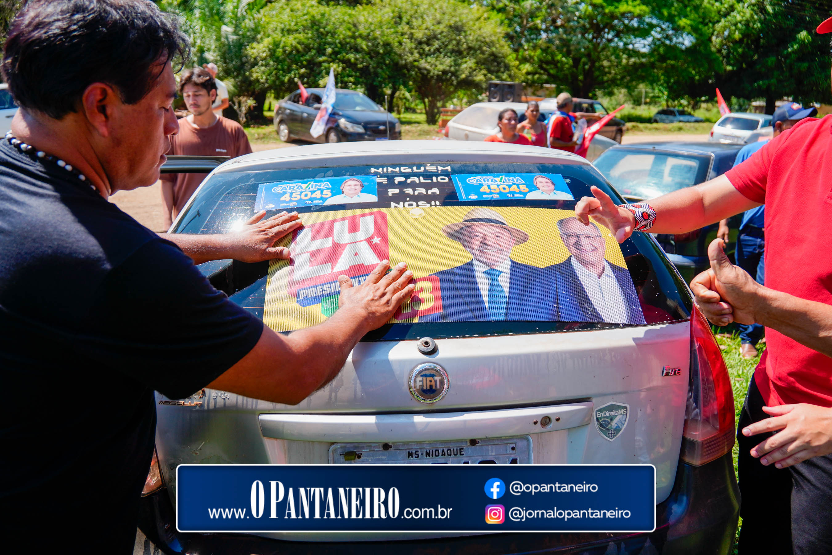 Carreata do Lula em Nioaque - Brejão e cidade O Pantaneiro