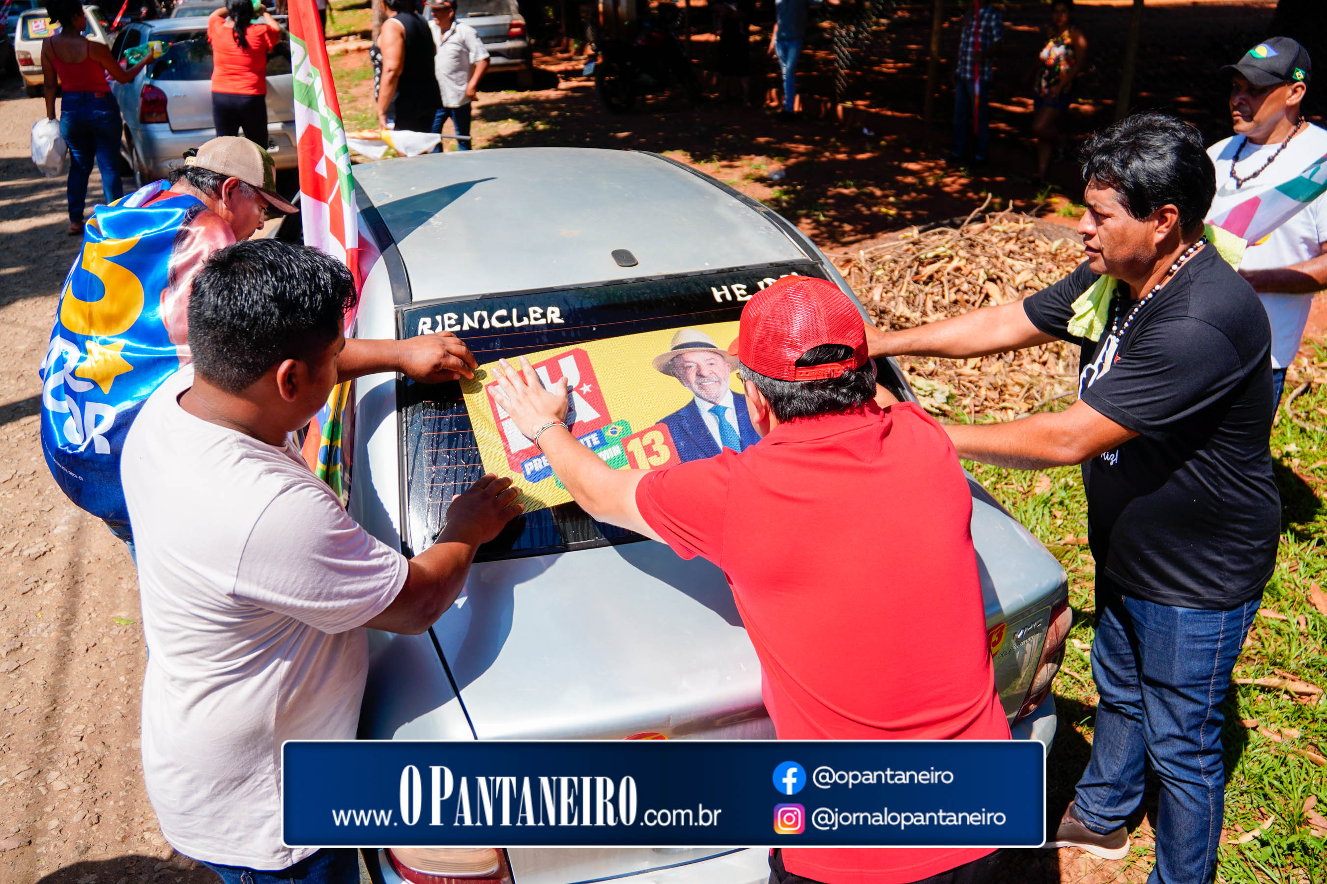 Carreata do Lula em Nioaque - Brejão e cidade O Pantaneiro