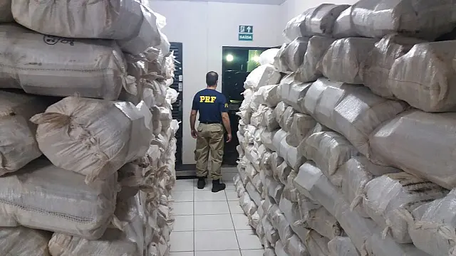 Polícia apreende carreta tanque bi-trem com 6,5 toneladas de maconha