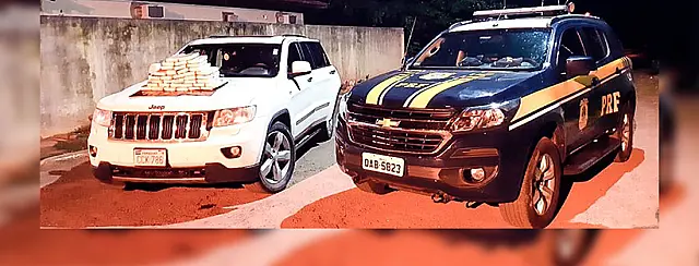 Paraguaios são presos com 40 quilos de cocaína em Cherokee na região de Anastácio