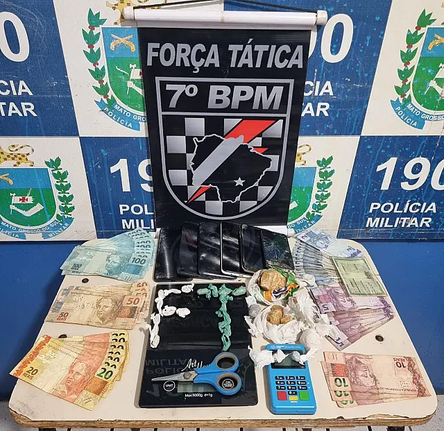 Casal de traficantes é preso no bairro Nova Aquidauana