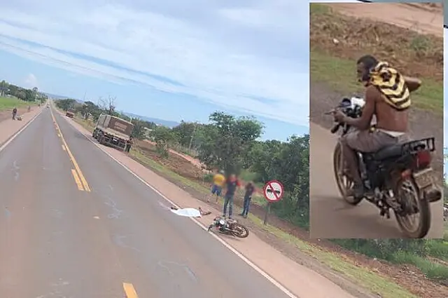 Motociclista que morreu atropelado por carreta em Coxim tinha 39 anos