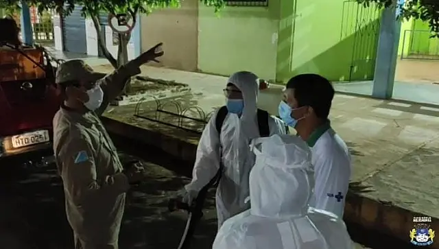 Prefeitura de Aquidauana realiza sanitização na Rodoviária e no Hospital Regional da cidade