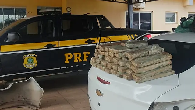 PRF prende homem com 61 quilos de maconha na BR-158