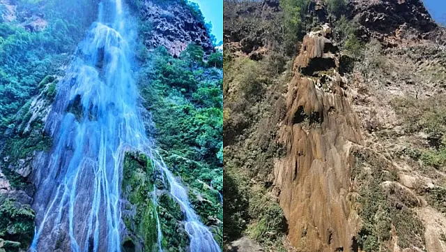 Cachoeira Boca da Onça seca pela segunda vez em 2022