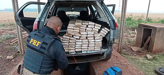 PRF apreende 96,2 Kg de maconha na MS-164