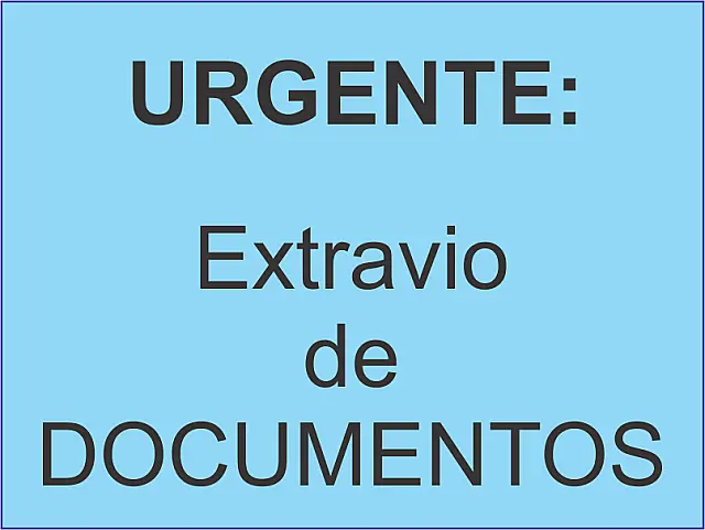 Urgente: nota de extravio