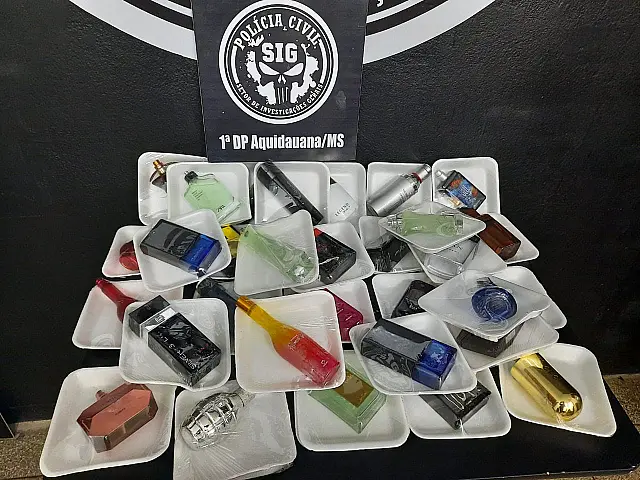Homem é preso por venda de perfumes falsificados em Aquidauana