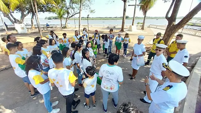 Marinha realiza ação de conscientização ambiental com Dia Mundial da Limpeza em Corumbá