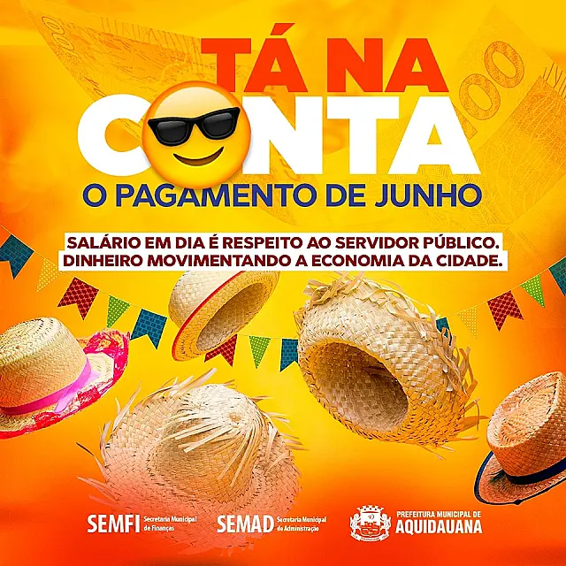 Salário de servidor de Aquidauana já está na conta