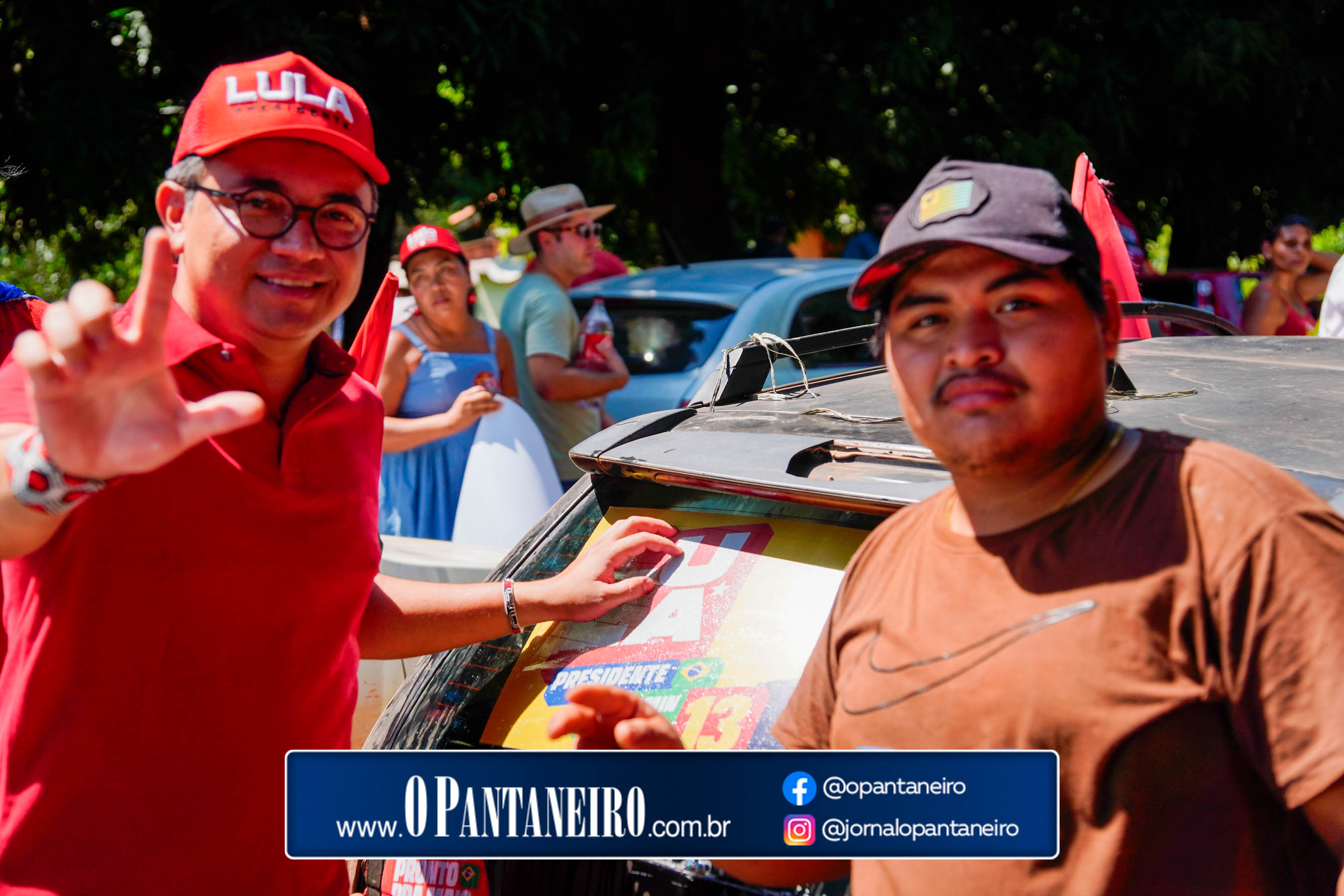 Carreata do Lula em Nioaque - Brejão e cidade O Pantaneiro