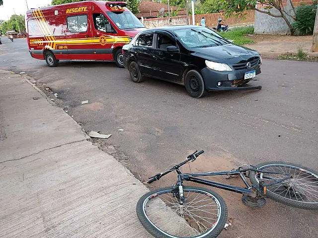Motorista atropela ciclista em Anastácio