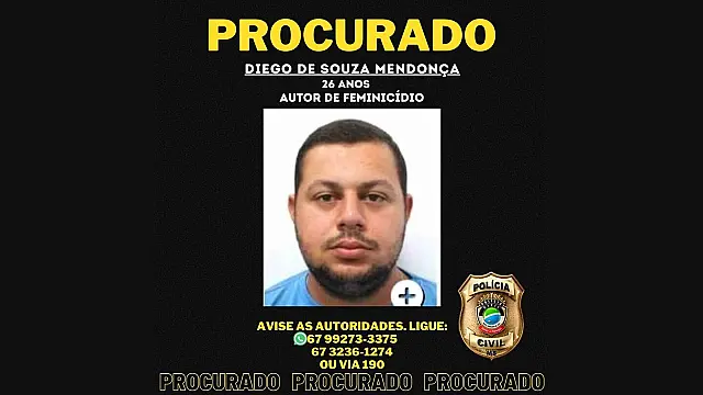 Suspeito de matar ex-namorada é procurado e pode ter fugido para o Paraguai