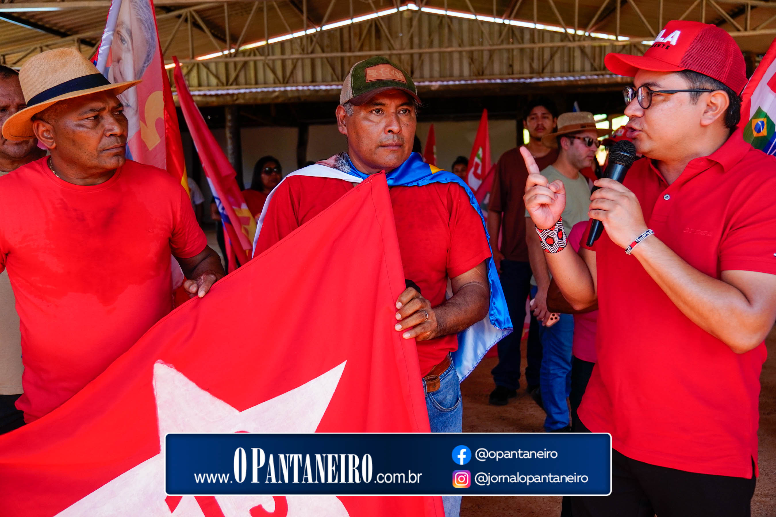 Carreata do Lula em Nioaque - Brejão e cidade O Pantaneiro