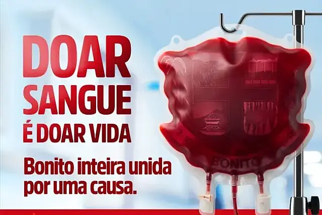 Campanha de doação de sangue será realizada em Bonito no dia 24