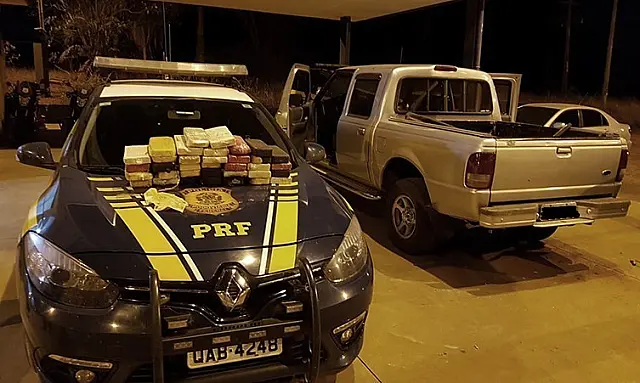 PRF apreende em Três Lagoas, 34 quilos de cocaína que saíram de Corumbá