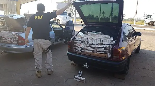 PRF apreende 25 mil maços de cigarros na BR-267