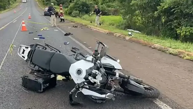 Motociclista morre em acidente na BR-163 após pneu traseiro estourar