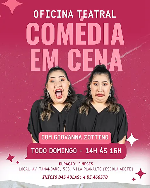 Inscrições abertas para oficina de comédia em Campo Grande