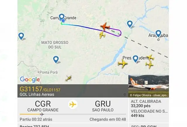 Fumaça faz com que aeronave retorne a Campo Grande após decolagem