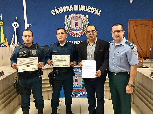 Policiais Militares do 11º BPM recebem homenagem da Câmara de Vereadores de Jardim