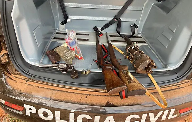 Homem é preso com armas de fogo e munições em Dois Irmãos do Buriti