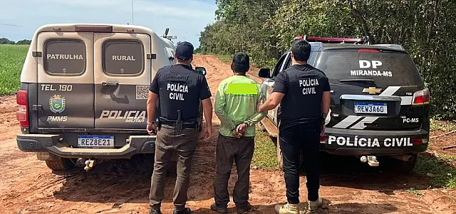 Acusado de estupro é preso pela Polícia Civil em Miranda