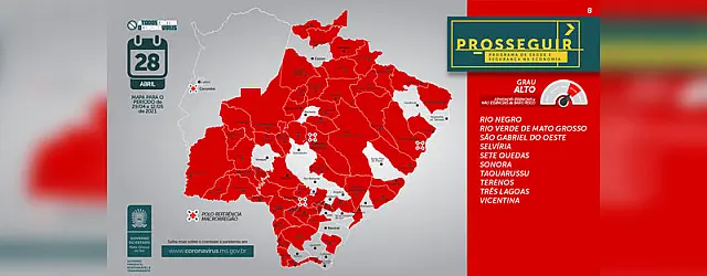 Prosseguir: Aquidauana segue em bandeira vermelha
