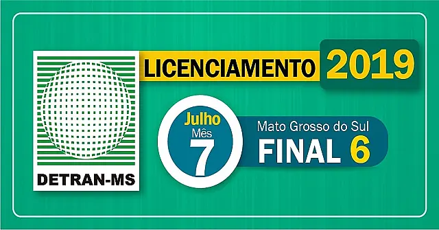 Detran-MS alerta: julho é mês de pagar licenciamento de placas final 6