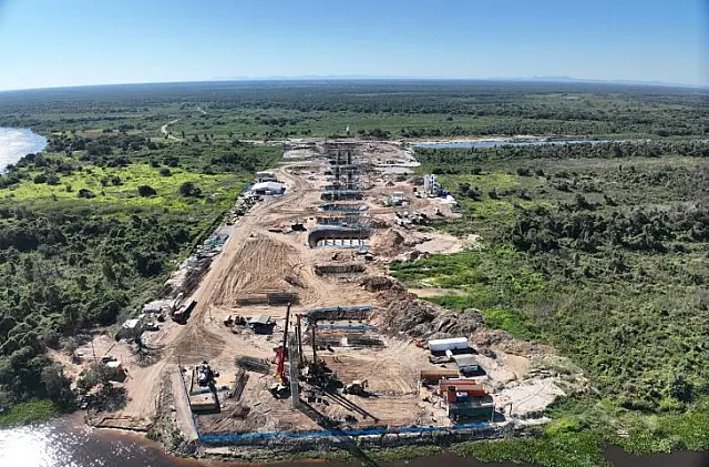 Com várias frentes de trabalho, obra da ponte da Rota Bioceânica avança no Brasil e Paraguai