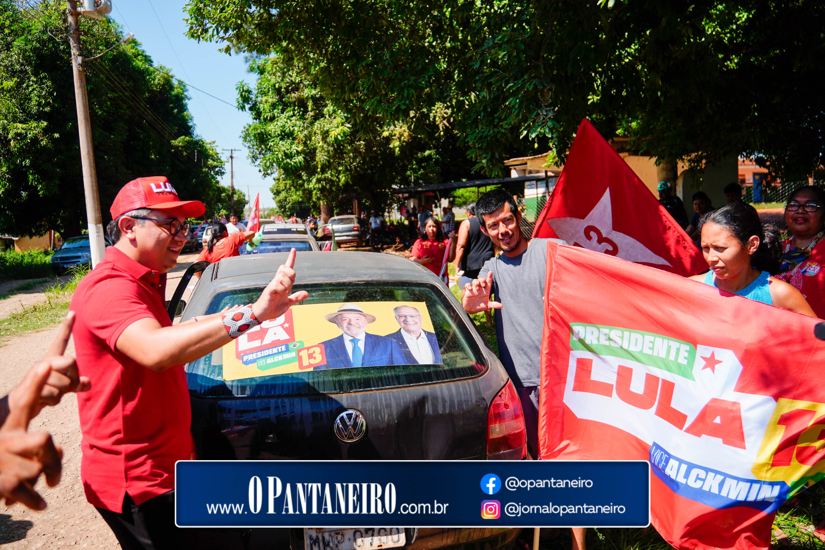 Carreata do Lula em Nioaque - Brejão e cidade O Pantaneiro
