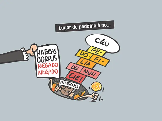 Lugar de pedófilo é no...