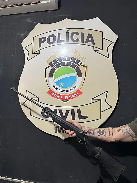 Homem é preso em Bodoquena por posse de arma e ameaça contra companheira