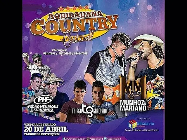 Com Munhoz & Mariano, Aquidauana Country Festival acontece amanhã