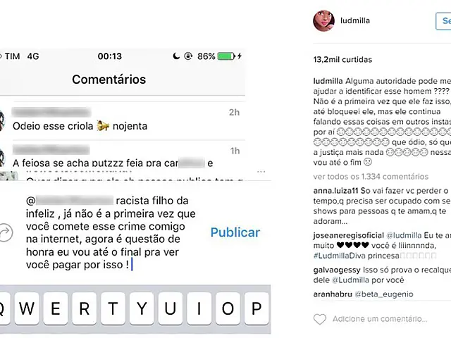 'Machuca de verdade', diz Ludmilla sobre comentários racistas na web
