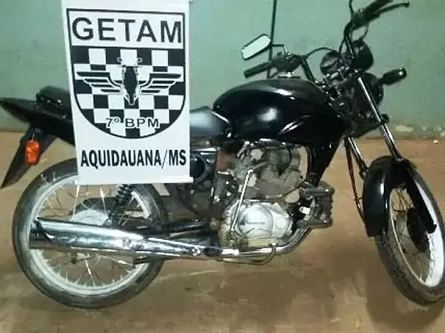 Motocicleta furtada é recuperada pela PM de Aquidauana