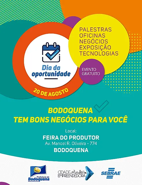 Dia da Oportunidade leva troca de negócios para empresários em Bodoquena no dia 20