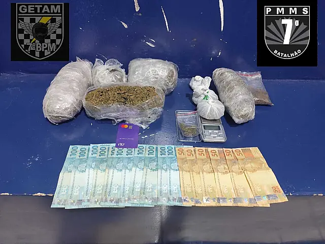 Suspeito é preso por tráfico de drogas qualificado próximo a hospital em Anastácio