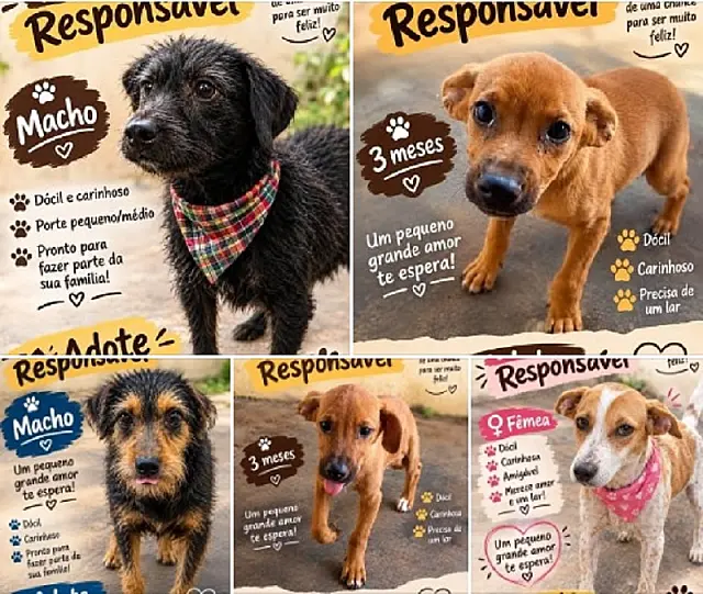 Cães acolhidos pelo CCZ de Anastácio esperam por uma nova família
