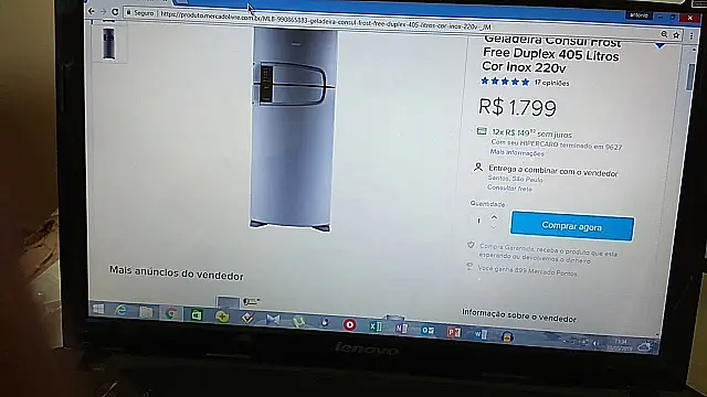 Aquidauanense vê anúncio de geladeira na internet, paga R$ 1.499 e descobre golpe