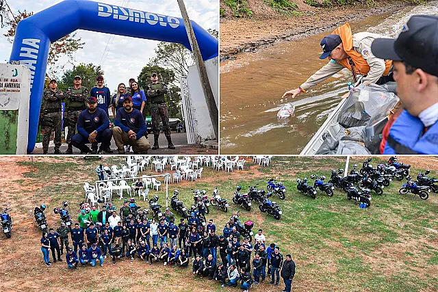 Dismoto celebra Yamaha Day com limpeza do Rio Aquidauana e solidariedade
