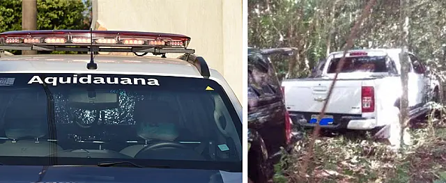 Caminhonete furtada em auto elétrica é encontrada atolada em matagal