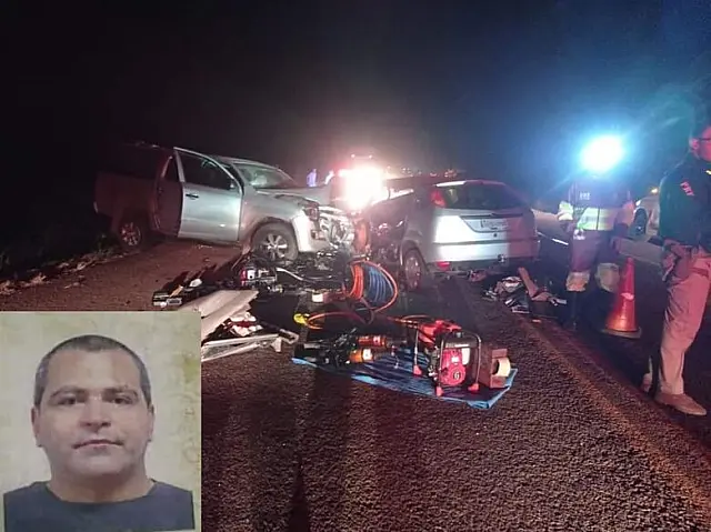 Motorista de carro morre em colisão frontal com Amarok na BR-163, em Rio Brilhante